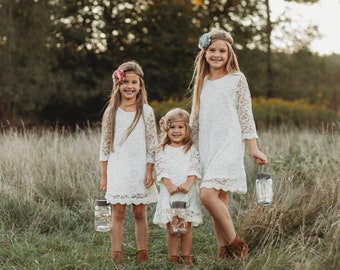 rustic country flower girl dresses