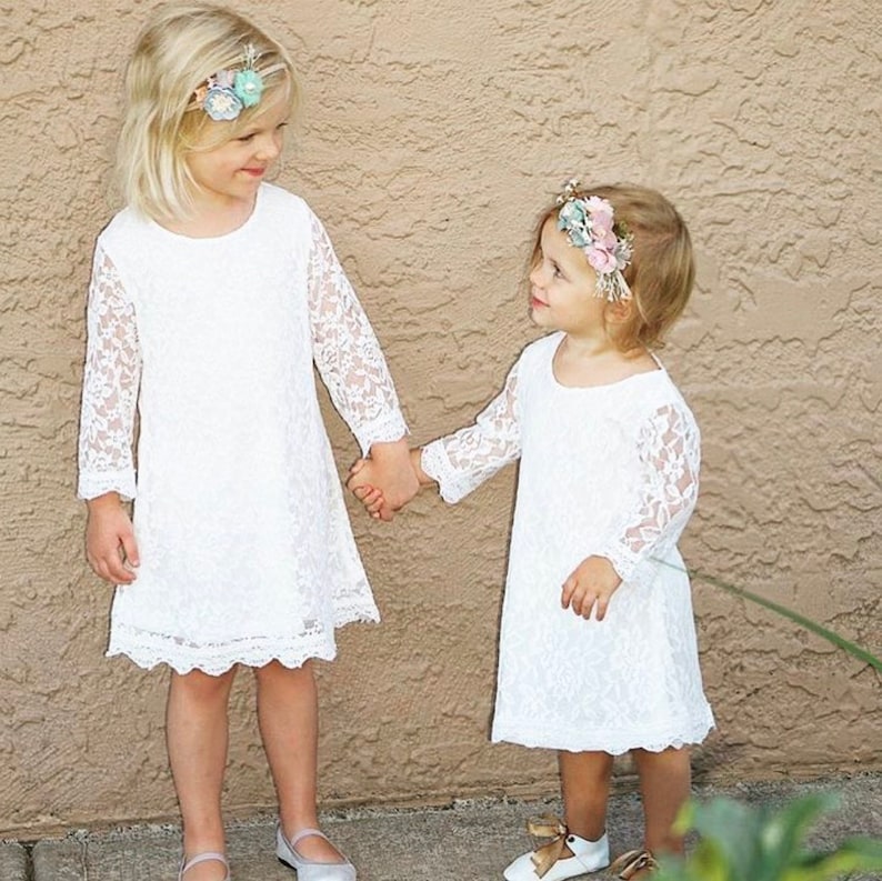 Simply Grace Lace Flower Girl Dress Rustic Flower Girl Etsy
