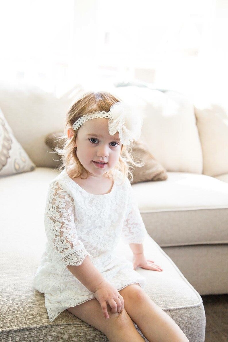 Simply Grace Lace Flower Girl Dress Rustic Flower Girl Etsy