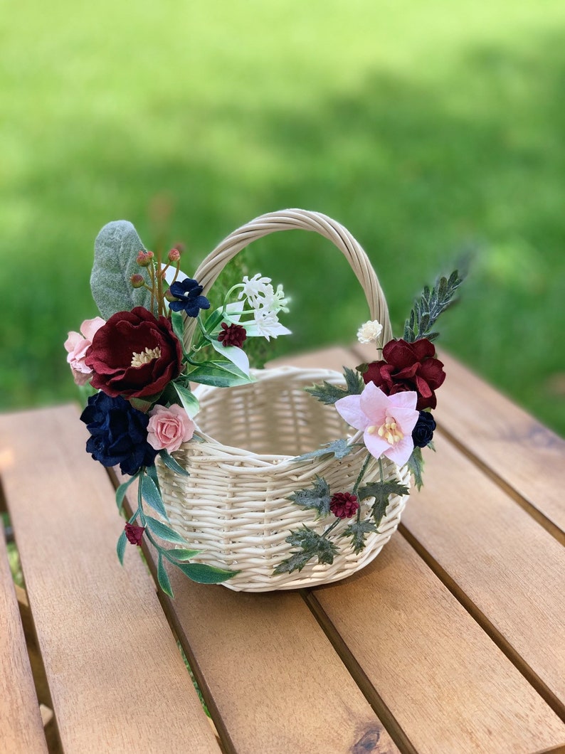 Flower girl basket Willow Basket flower girl basket with Etsy