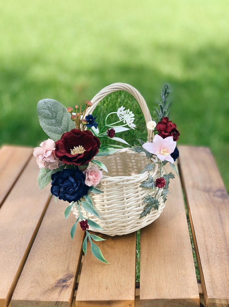 Flower girl basket Willow Basket flower girl basket with Etsy