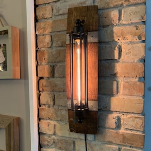 Wood Wall Sconce - Wine Barrel