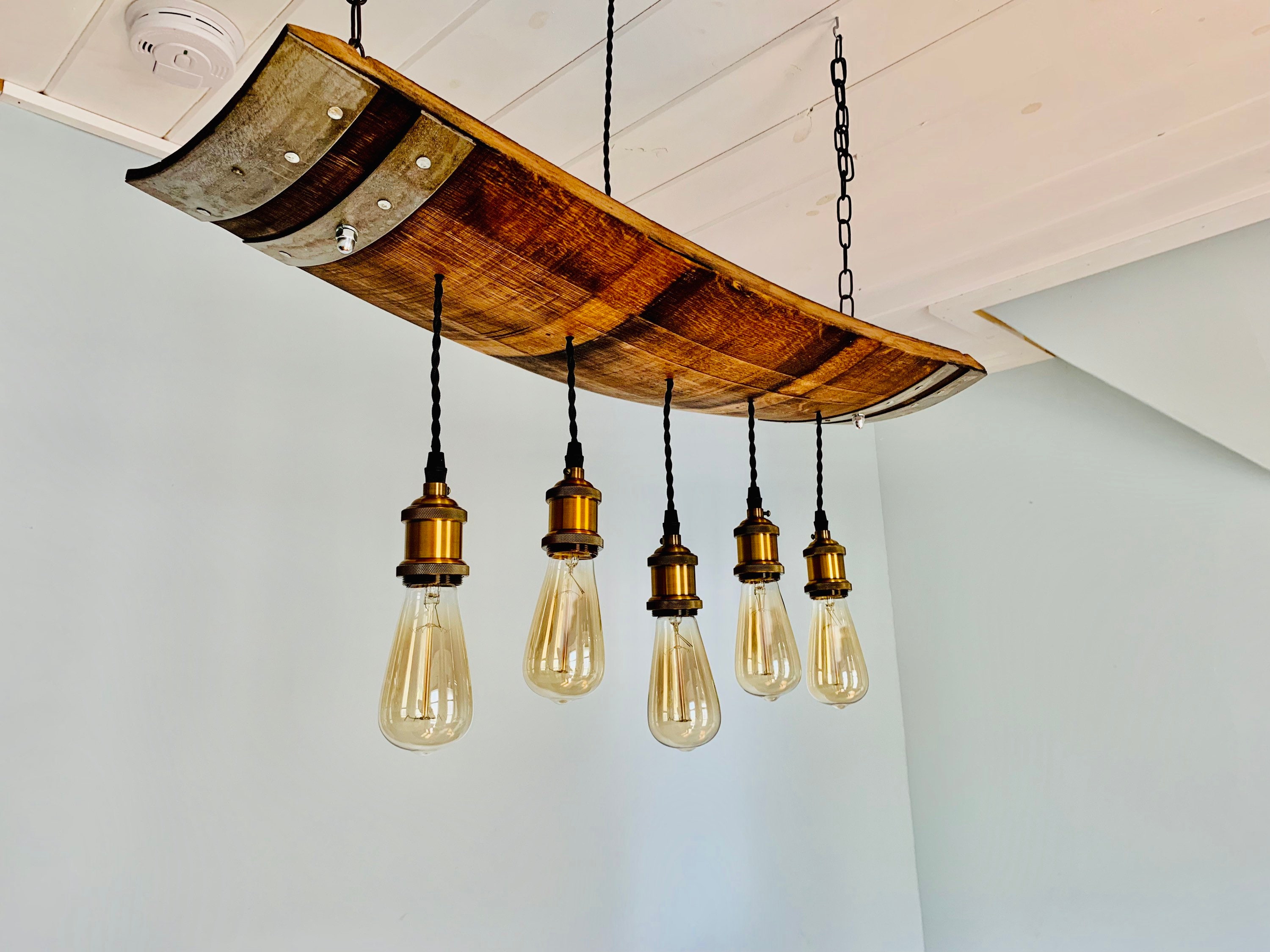 Wine Barrel Stave Chandelier Made From Reclaimed California Wine Barrels  100% Recycled and Free Shipping - Etsy