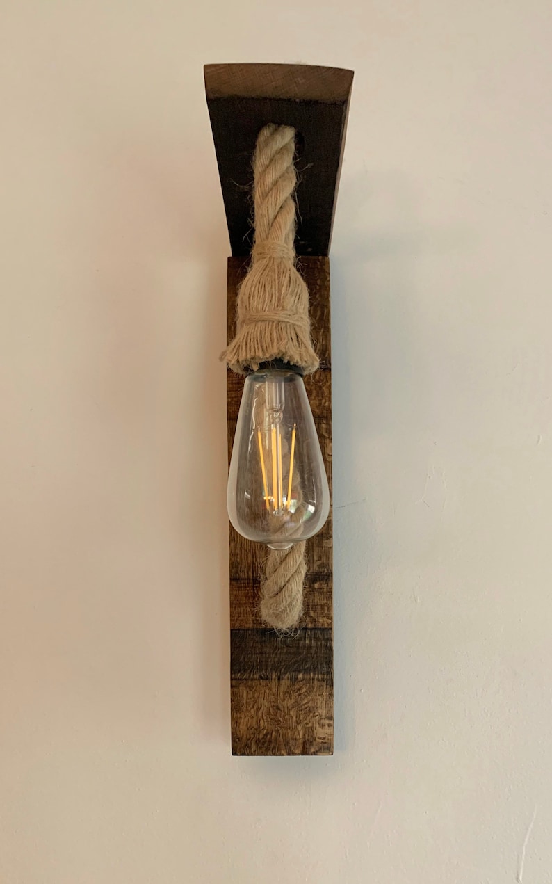 Wooden Wall Sconce Pendant Light. Made from reclaimed Wine Etsy