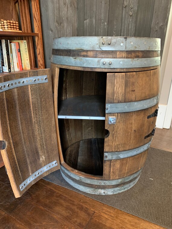 Customized Wine Barrel Bar Liquor Bar Cabinet Etsy