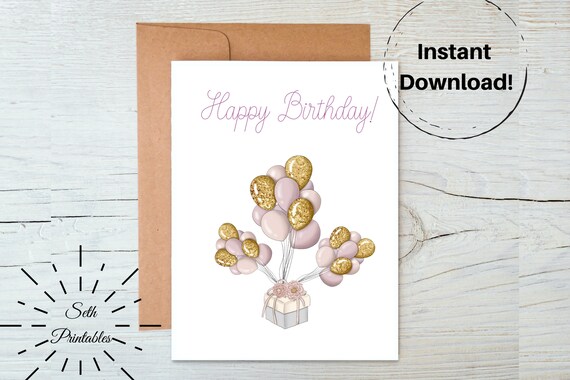 Personalised Card Print at Home Card Digital Card Happy | Etsy