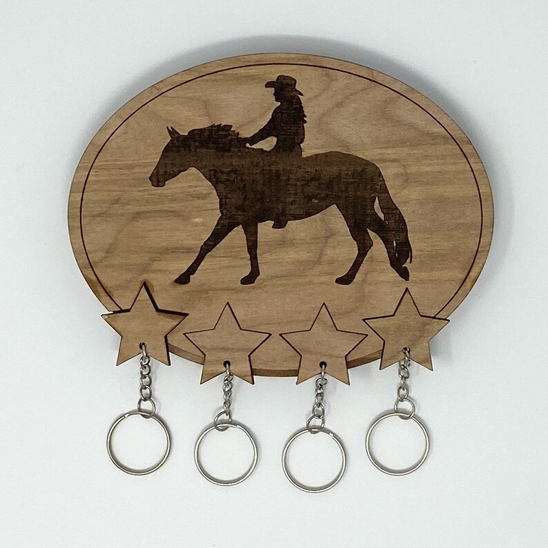 Cowgirl /& Stars Keychain Hanger