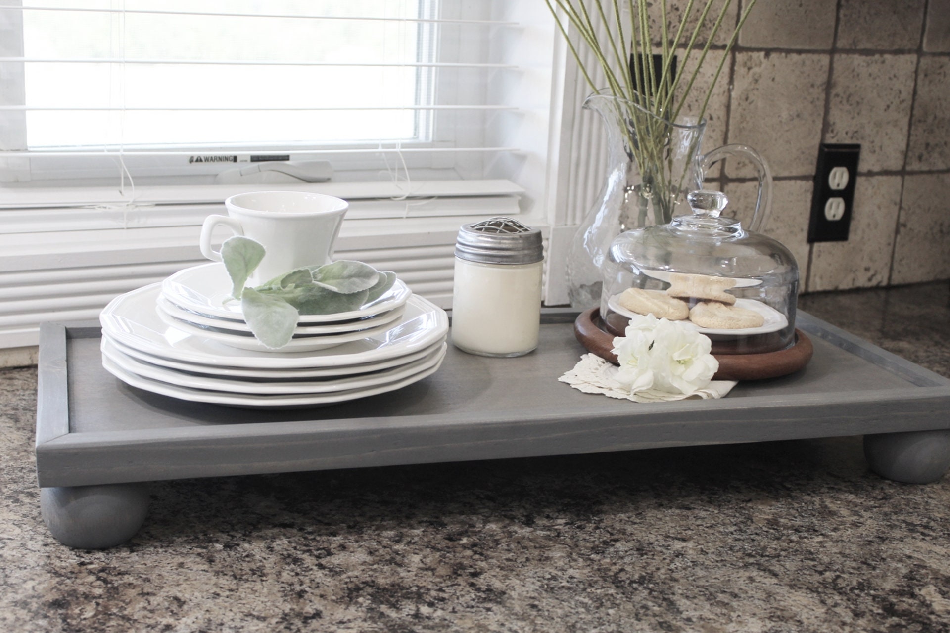 Wood Pedestal Riser Farmhouse Wooden Riser Kitchen Riser Etsy