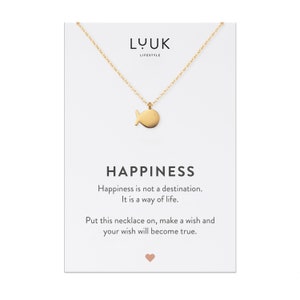 Minimalistische Halskette mit Little Fish I Fisch Anhänger I Fish Lover Necklaces I Damen Kette I Freundschaftskette I Glücksbringer Schmuck