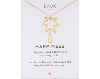 Tropical necklace with palm pendant I Palm tree necklace I Palm charm I Dubai necklace I Palm leaf I Summer I Beach necklace I Friendship necklace
