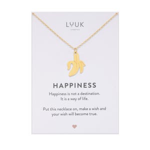 Collier minimaliste avec pendentif banane I Banane I Fruit tropical I Bijoux femme I Cadeau pour petite amie, porte-bonheur
