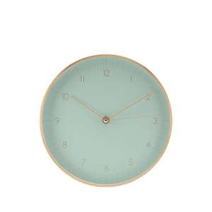 Horloge murale minimaliste silencieuse sans tic-tac, seconde main, décoration de maison, cadeau de pendaison de crémaillère, mouvement de haute qualité, vert menthe, or