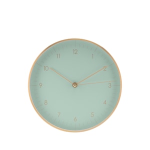 Silent Minimalist Wall Clock with No Ticking Second Hand Home Decor Housewarming Gift High Quality Movement Mint Green Gold