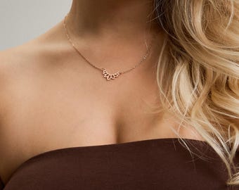 Collana Con Ciondolo Fiore Di Loto VASSAGO In Acciaio Inox Per Donna - Regalo Significativo - 2