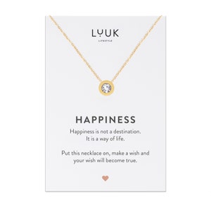 Filigree solitaire necklace I Stainless steel necklace with rhinestones I Rhinestone pendant I Minimalist zirconia ladies necklace I Gift for girlfriend