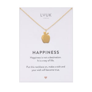 Filigrane Halskette mit Apfel Anhänger I Apfelkette I Apple Necklace I Edelstahlkette I Food Lover Kette I Geschenk I Freundschaftskette