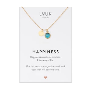 Colar delicado com pingente de pedra labradorite azul claro I moeda pingente de cristal I placa corrente I mulheres I mulheres I à prova d'água