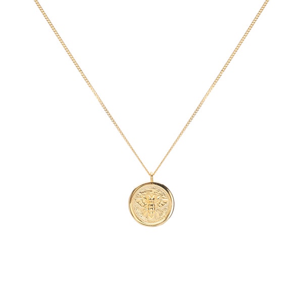 Trendige Layering Halskette mit Biene aus Silber in zeitlosem Design in Silber und Gold, Abeja Kette für Frauen, Geschenk für die Freundin