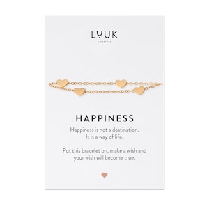 Schönes Freundschaftsarmband mit Herzen Anhänger, Herz Armband, Geschenk für die Freundin, Liebe Schmuck, Glücksbringer, minimalistisch