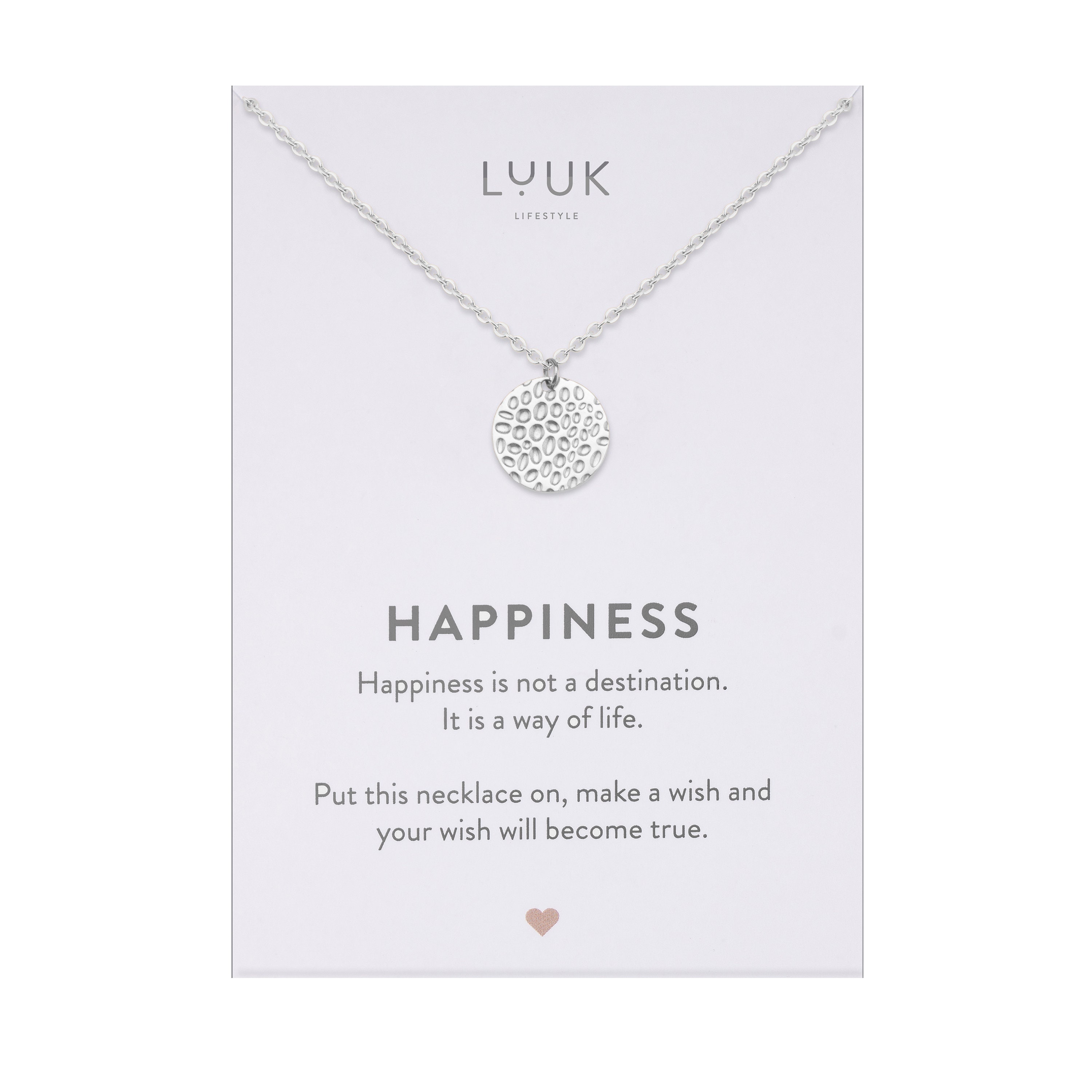 Collier en filigrane avec pièce de monnaie martelée I cercle I