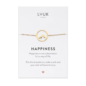 Bracelet en acier inoxydable filigrane avec sommet de montagne, pendentif esprit d'aventure, bracelet d'amitié individuel, carte de vœux, cadeau pour petite amie