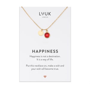 Filigrane Edelstahl Halskette mit Kristall Anhänger in Dunkelrot, Stein Anhänger, Geschenk für Frau, stilvolle Damen Kette mit Steinchen