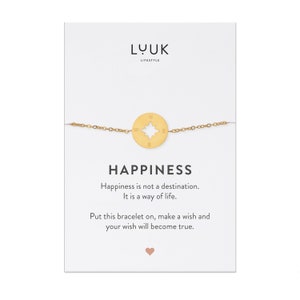 Friendship bracelet with compass I North Star pendant, delicate bracelet for women, bracelet, wanderlust, gift, lucky charm
