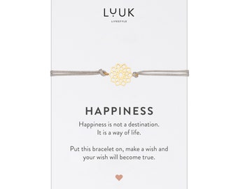 Happiness Boutique Bracciale da donna a cerchio Bracciale con ciondolo piatto rotondo color argento