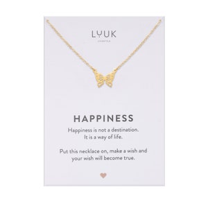 Elegante Halskette mit Schmetterling Anhänger I Butterfly Charm I feiner Damen Schmuck I Geburtstagsgeschenk I Geschenk Frau I Glücksbringer