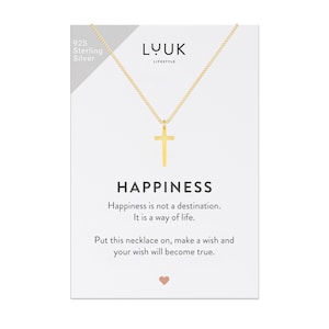 Women&#39;s necklace made of sterling silver, chain with cross pendant I crucifix I talisman I cross necklace, gift confirmation I communion lucky charm