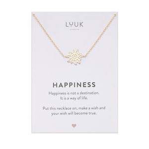 Halskette mit Edelweiß I Pflanzen I Blume Anhänger aus Edelstahl I Geschenkidee I Spruchkarte I moderner Damenschmuck I Kette für Frauen