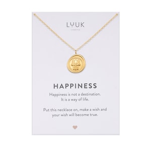 Colar boho delicado com pingente de moeda hamsa mão i corrente de aço inoxidável i dizendo cartão i amuleto da sorte i ideia de presente para mulheres