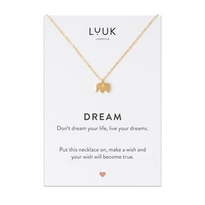 Minimalistische Halskette mit Elefant I Elefanten Anhänger, Ganesha Glücksbringer, Elefantenkette für Damen, Geschenk für beste Freundin
