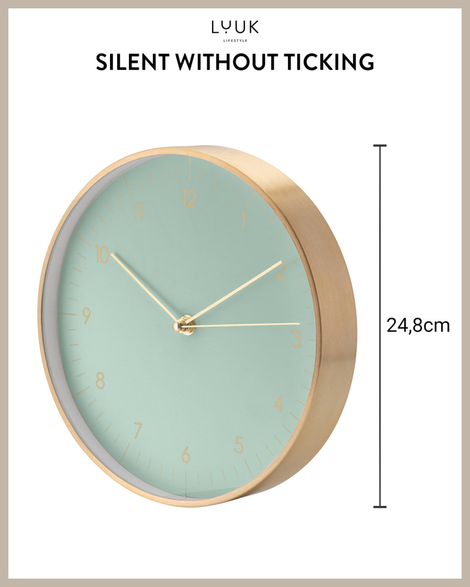 Silent, Minimalist Wall Clock Without Ticking, Quiet Wall Clock, Wall ...