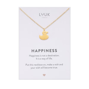Minimalistische Damen Halskette mit Quietsche Ente I Gummi Ente I Sweet Duck I Spaß Geschenk I Geschenk für Freundin I Entenhalskette I