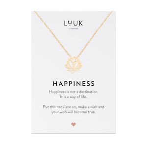 Colar feminino delicado com pingente de lótus, flor de lótus, corrente de aço inoxidável com flor de lótus, amuleto da sorte, joias modernas de ioga para mulheres