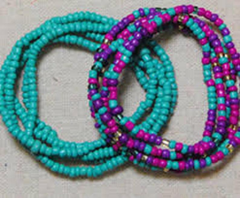 WAIST Stretch Beads W/ Clasp Belly Beads BODY Jewelry Weightloss