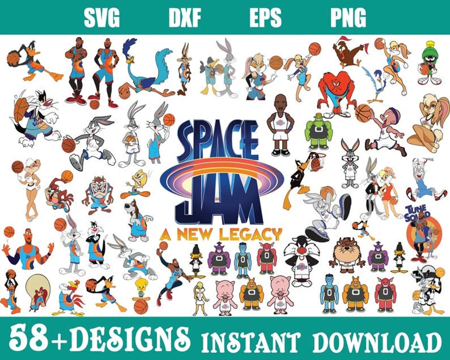 Space Jam 2 Bundle Png Cartoon Png Space Jam Png Space Jam Etsy