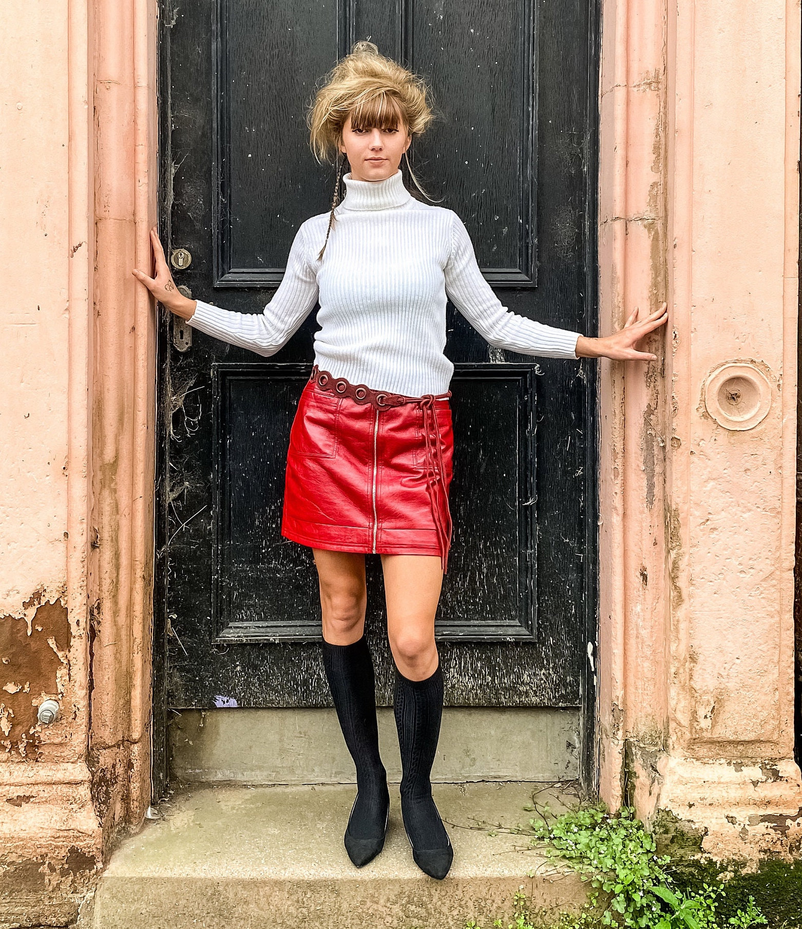 60s top skirt outfit