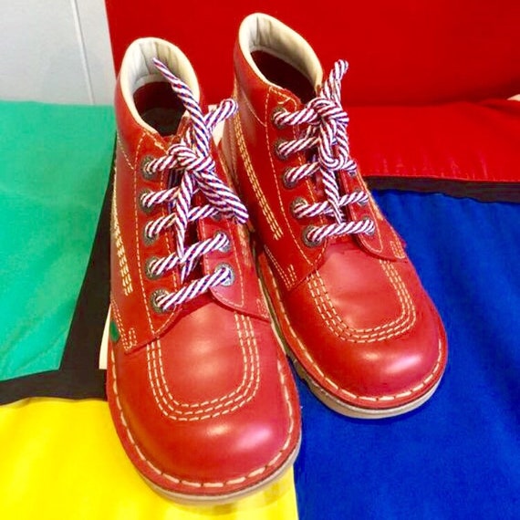 Red Kickers Ankle Boots. Barely Worn. U.K. size 4