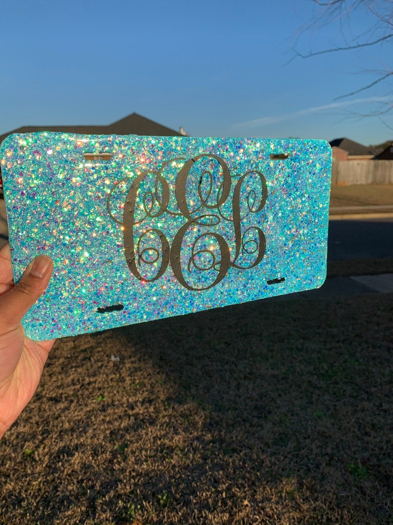 Bling license plate front license plate glitter license Etsy