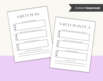 Mental Health Printable Planner Worksheets | Anxiety Depression ADHD - Etsy