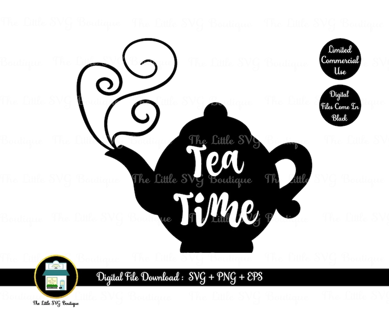 cut file png design digital file Tea Time eps svg instant download