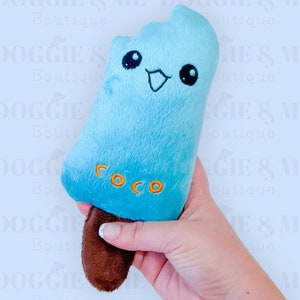 Personalized Popsicle Dog Toy with Squeaker, Dog Toy, Cute dog toy, Personalized Dog Gift, Custom dog toy, Icepop Dog Toy