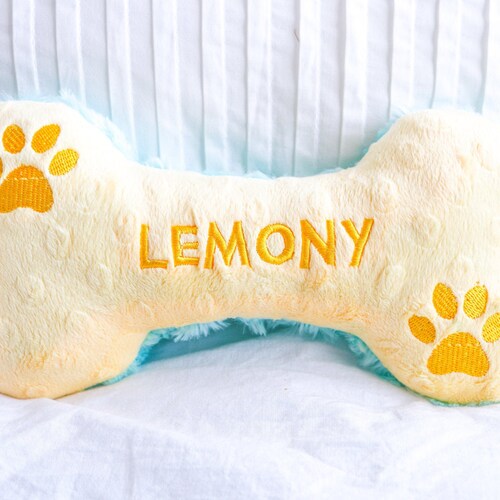 Personalized Dog Bone Toy With Squeaker Etsy