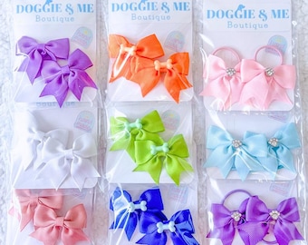 Dog Hair Bows (Set of 2), Barrettes, Hair band, Handmade