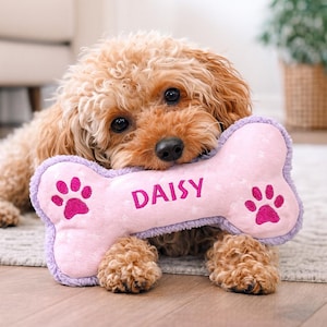 Personalized Squeaky Dog Dog Mom Gift – Handmade Puppy Chew Toy