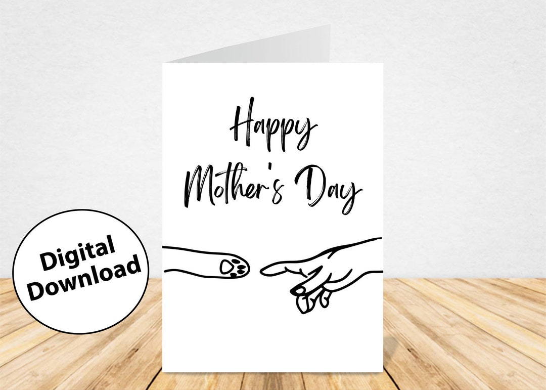 Printable Dog Mom Card, Dog Mom Card, Printable Mother's Day Card ...