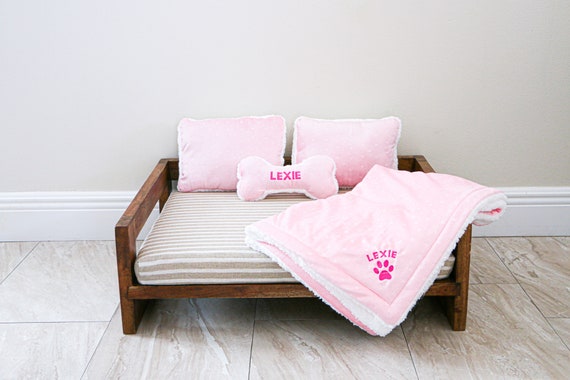 Personalized Dog Blanket SET OF ONE Cute Dog Blanket Set Custom