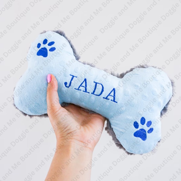 Personalized JUMBO Dog Bone Toy with Squeaker